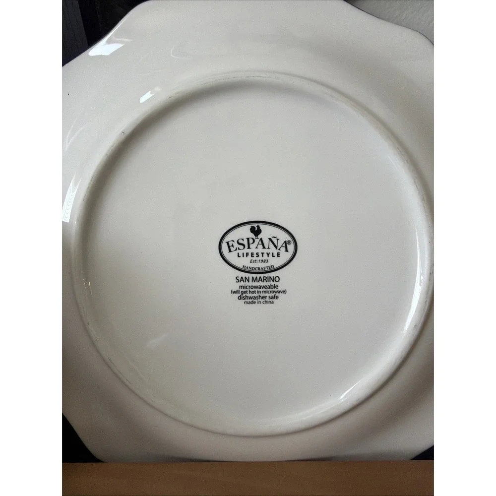 Handcrafted Espana Lifestyle San Marino Dinner Plate 11.25'' SomeScratch/Chip…